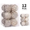 12PCS Christmas Tree 8CM Cream Champagne Decor Balls