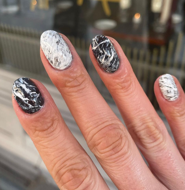 Marble Nails: 5 Options How to Do + 47 Design Ideas