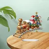 DIY Christmas Snowman Train Acrylic Special Shaped Diamond Painting Desktop Ornaments