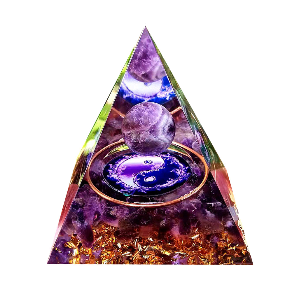 Natural Crystal Pyramid Quartz Healing Stone Chakra Reiki Home Decor (E)