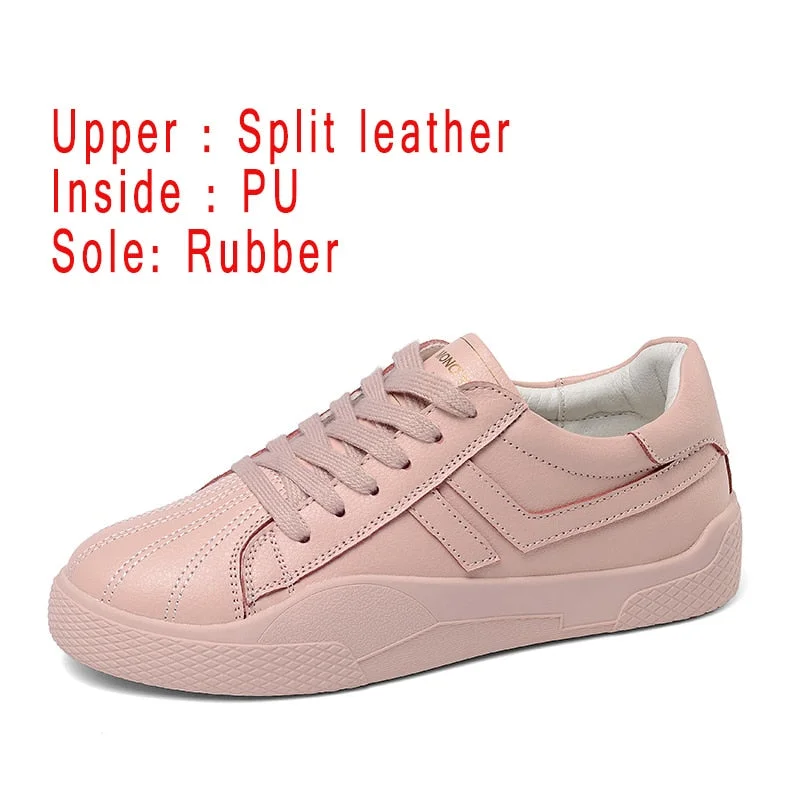 White Women Sneakers Flats 2021 Autumn Outdoor  Casual Breathable Women Running Shoes Tenis Feminino Rubber Sole Clearance Sale
