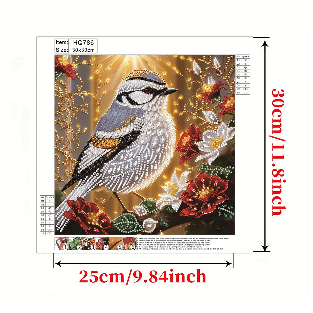 Bird - Partial Special Shaped Drill Diamond Painting Kits (Canvas|30*30cm)
