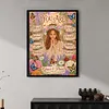Arche florale aux cheveux boucl&eacute;s, dame, kit sp&eacute;cial de peinture en forme 5d DIY partielle en diamant pour adultes, d&eacute;butants, peintures &agrave; points de diamant, kit d&rsquo;art en diamant 11,81x15,75 pouces