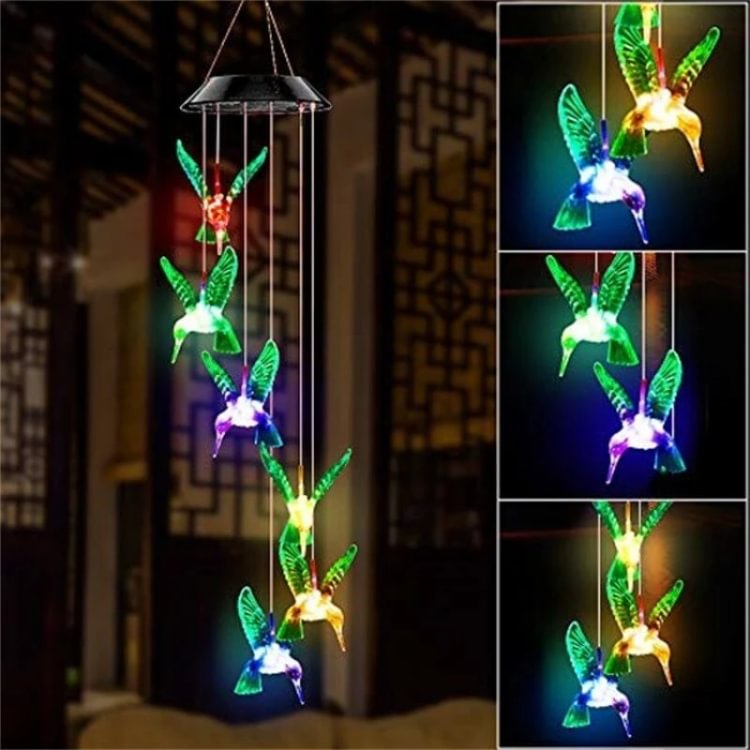 Outdoor LED Solar Wind Chime Lamp