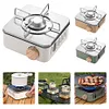 Camping Cassette Stove Outdoor Gas Burner Portable Cooking Gas Furnace (White)