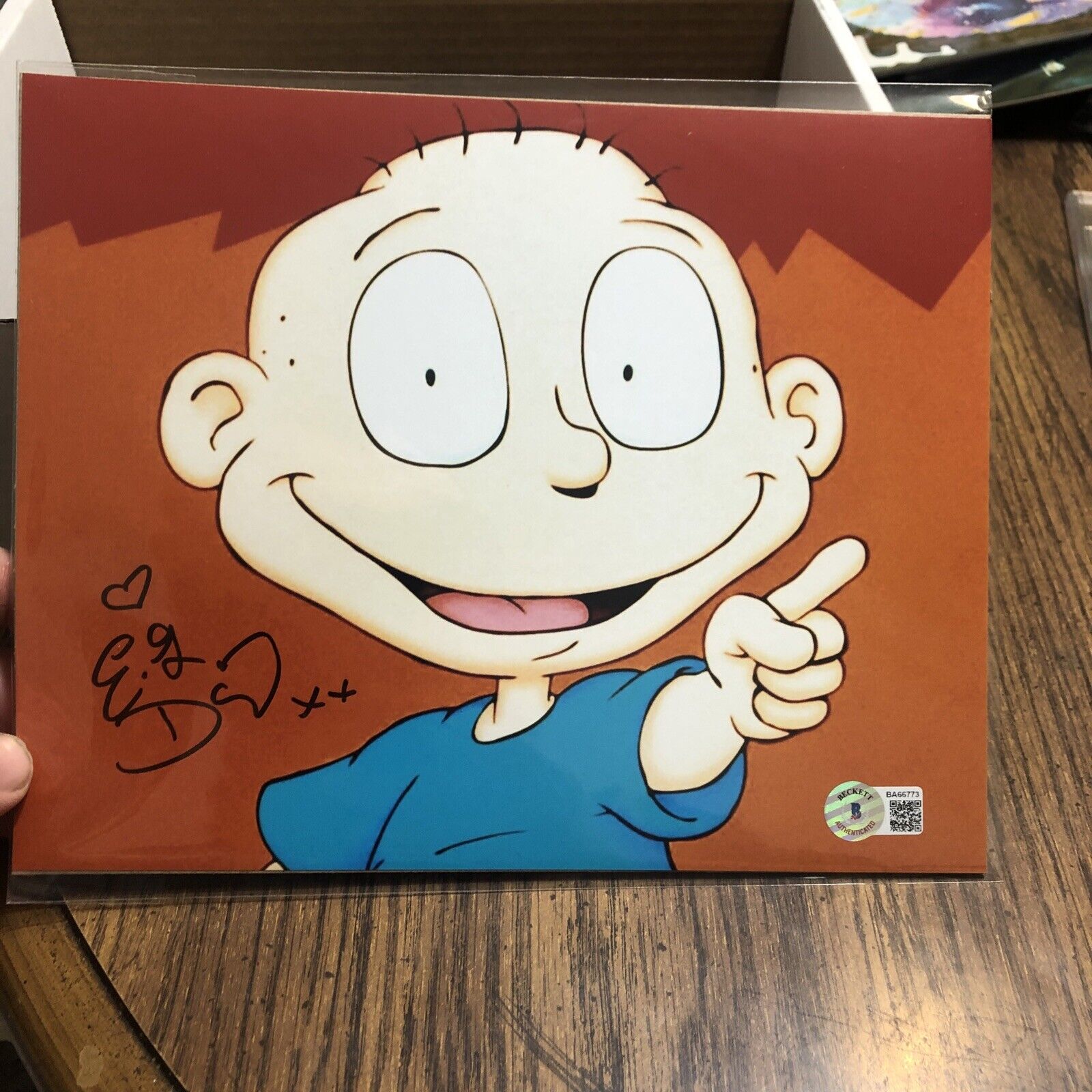 BAM BOX Elizabeth EG Daily signed 8x10 Rugrats Tommy Beckett BGS COA