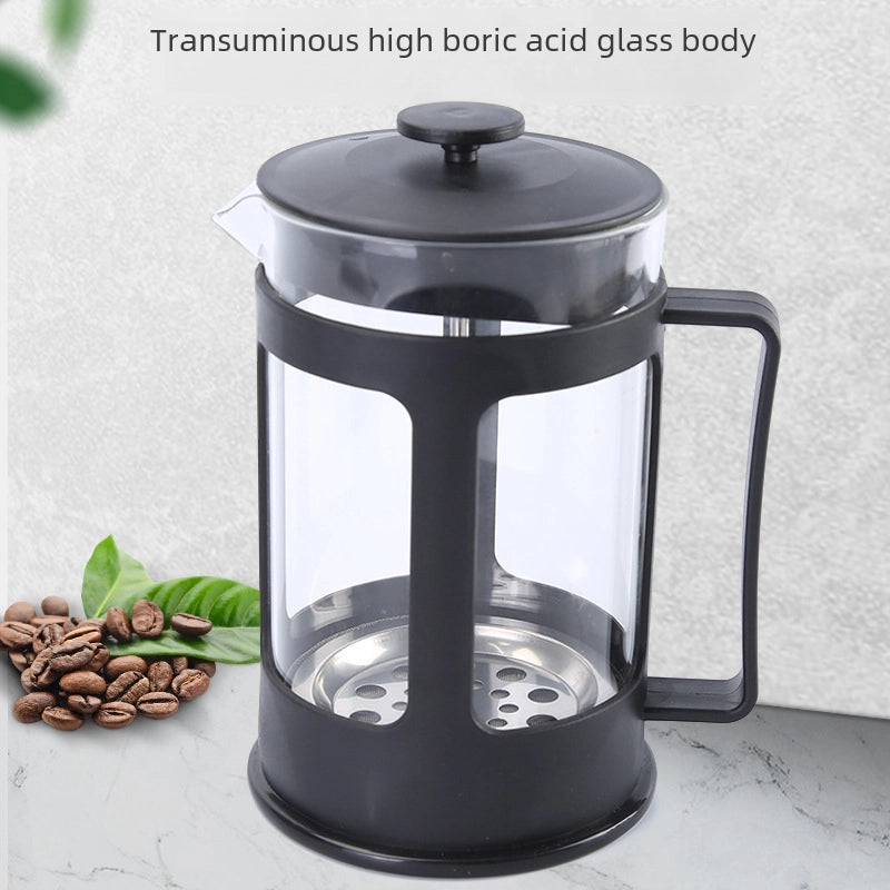 Stainless Steel Filter Mesh Tea Maker Hand Coffee Pot French Press Pot Plastic Heat Resistant Borosilicate French Filter Press Pot3