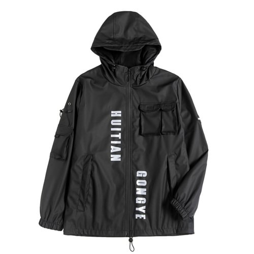 Dawfashion-Diablo Hooded Loose Chic Cargo Jacket-Yamamoto Diablo Clothing