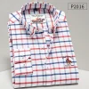 Cotton Plaid Business Embroidered Casual Shirt