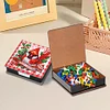 (US Local)5D DIY PU Cardinal Diamond Painting Notecard Box Gem Art Sticky Note Holder