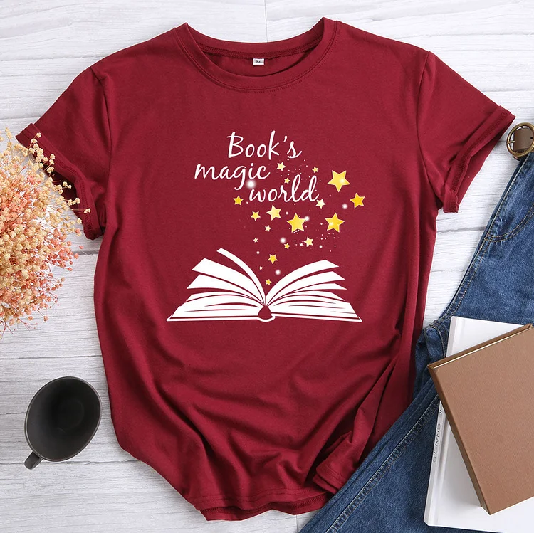 Books magic world t shirt tee-Annaletters