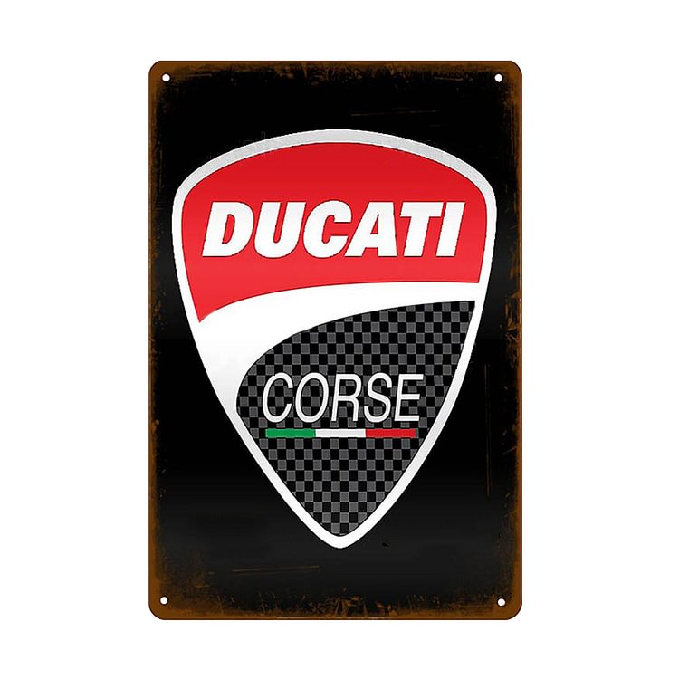 Motos Ducati - Enseigne Vintage Métallique/Enseignes en bois - 20*30cm/30*40cm