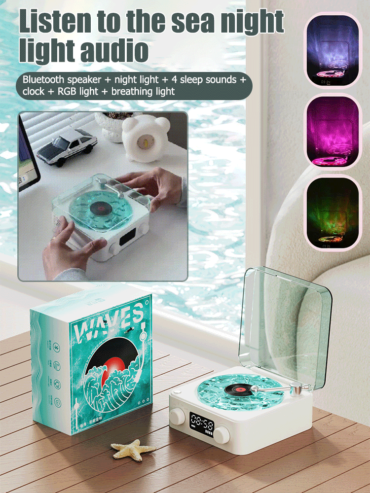 🔥2024 New Arrival💥Life Aesthetics Bluetooth Listening to the Sea Atmosphere Light Sleep Aid Audio