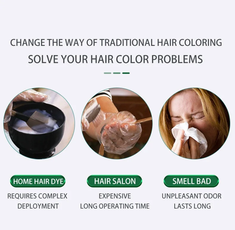 Plant healthy hair dye to transform hair color, dye your hair at home with 200ml/piece, and give away hair dyeing tools