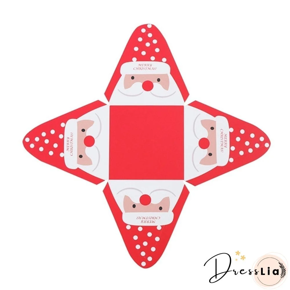 5/10PCS New Kids Favors Gift Package Creative Christmas Decoration Paper Carrier Candy Box Xmas Bags