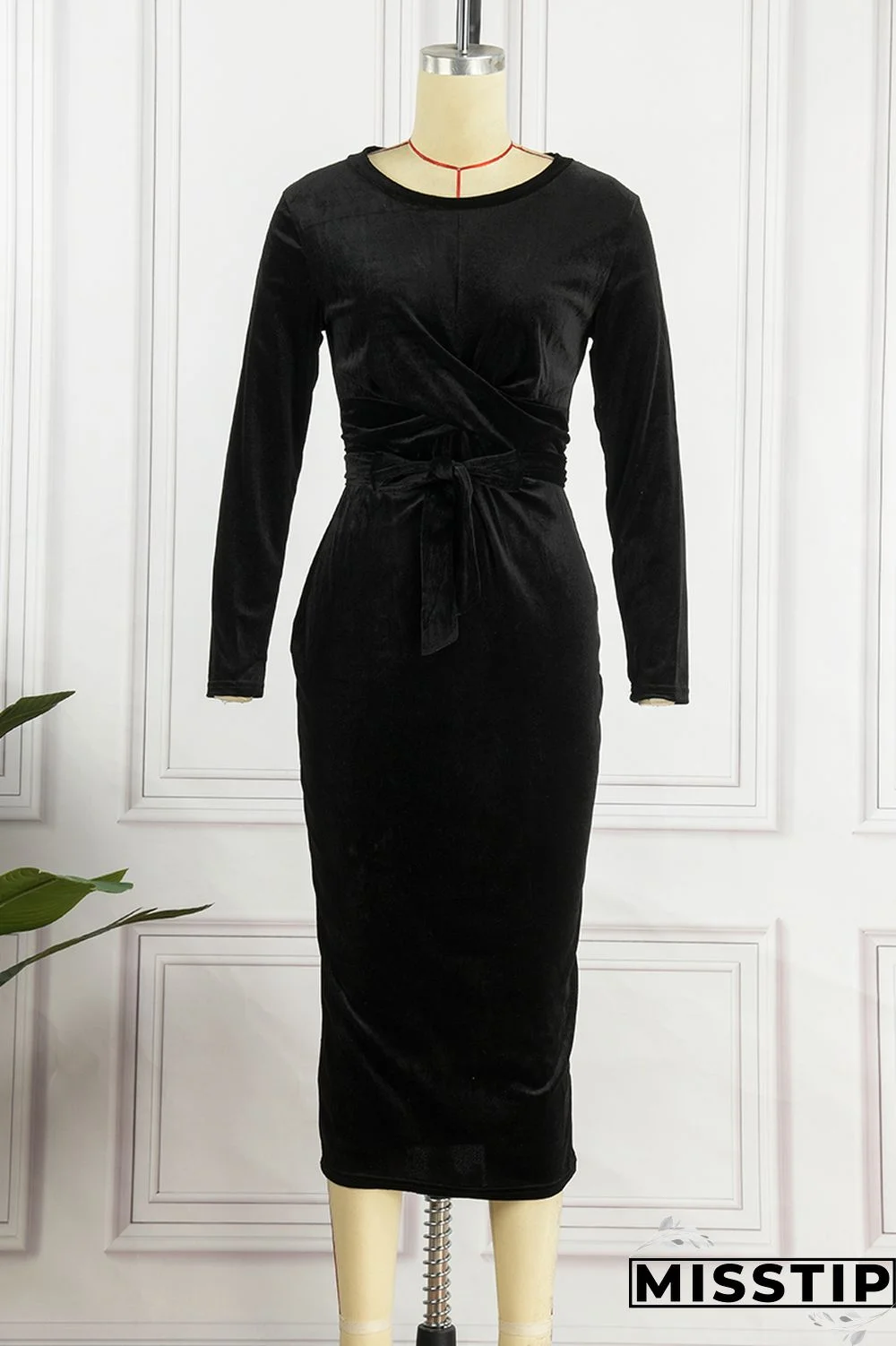 Burgundy Casual Solid Patchwork Frenulum O Neck Long Sleeve Dresses