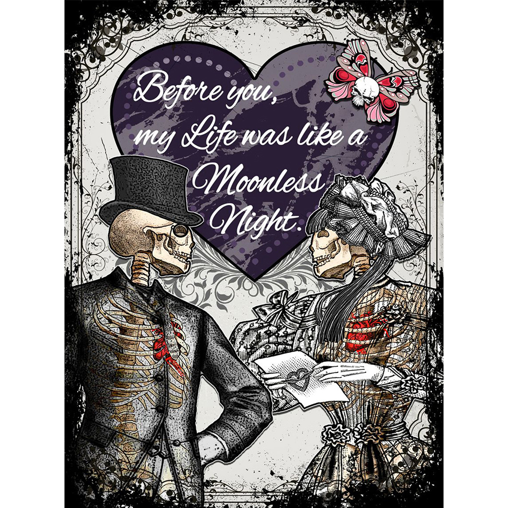 

Skull Skeleton - 11CT Stamped Cross Stitch - 40*50CM, 501 Original