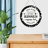 Filled With Wet Kisses Dog - Round Wooden Signs - 30*30cm