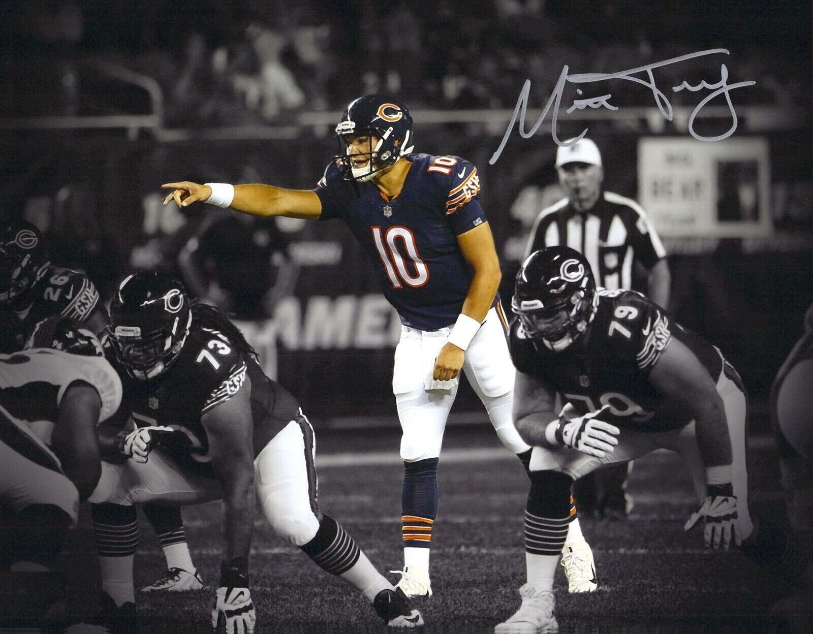 Mitchell Trubisky Autographed Signed 8x10 Photo Poster painting ( Bears ) REPRINT