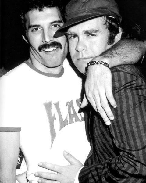 FREDDIE MERCURY - ELTON JOHN Queen Singer 8 x 10 Glossy Poster Print Man Cave