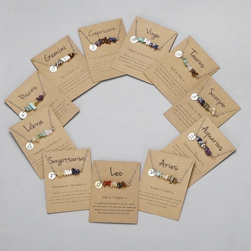 Casual Minimalist Commute Constellation 304 Stainless Steel Stone Pendant Necklace In Bulk