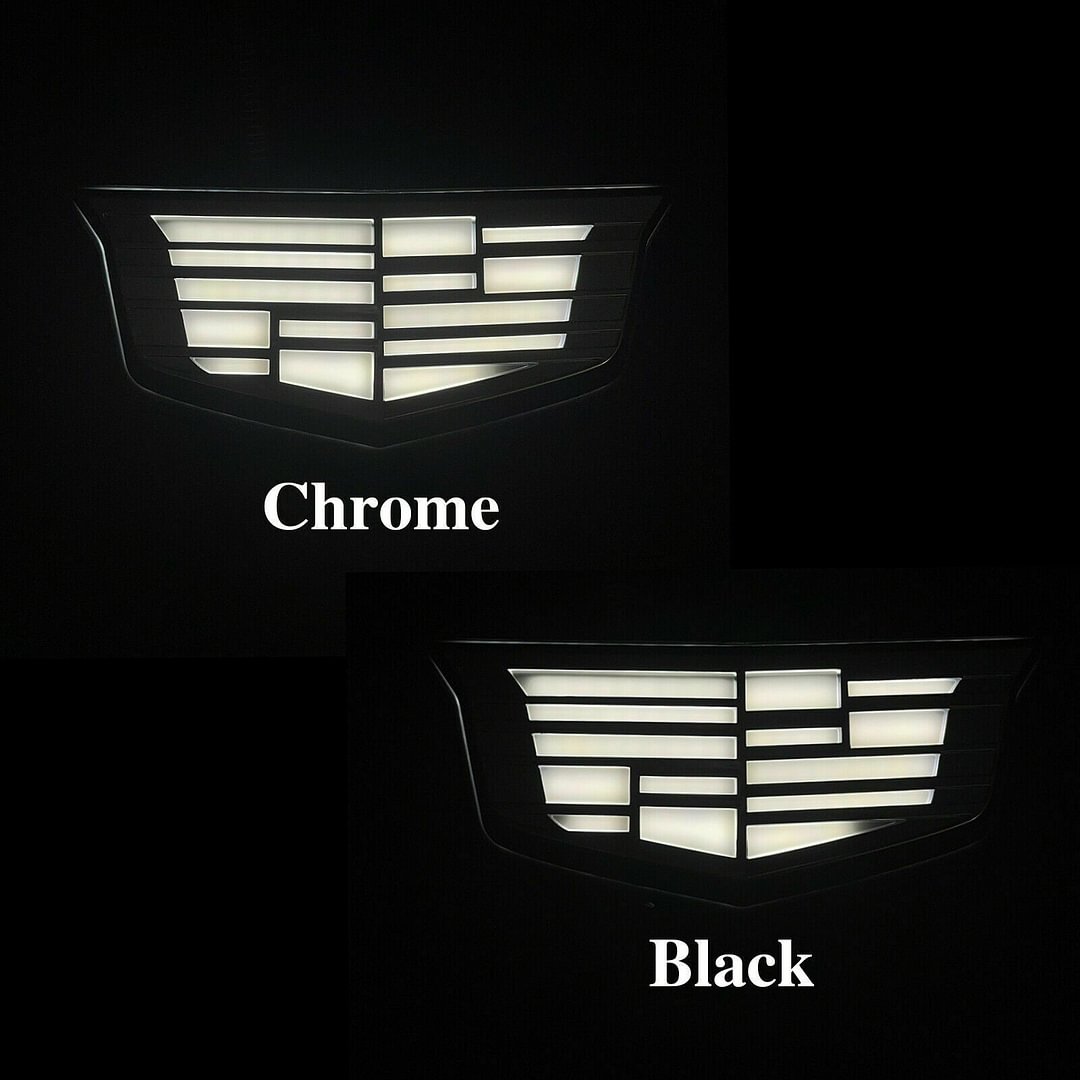 Black Chrome Illuminated LED Light Emblem Welcome Dynamic Style for Cadillac CT4/CT5 GM voiturehub dxncar