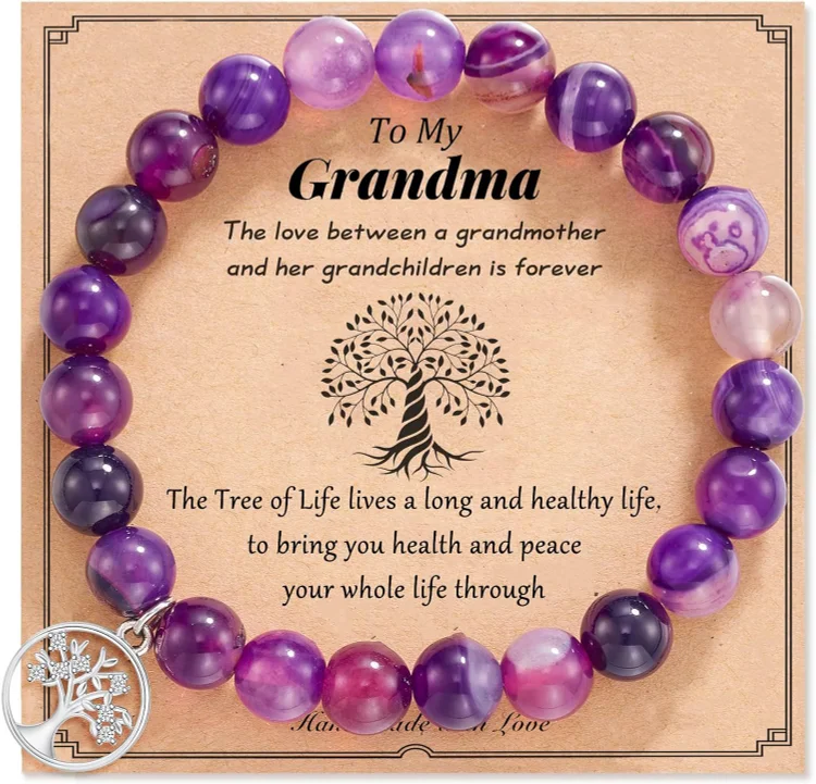 Olivenorma Tree of Life Natural Stone Beaded Bracelet