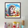 Hedgehog-Partial 11CT Stamped Cross Stitch Bead Embroidery 36*36cm/14.17*14.17in tapestrymarket