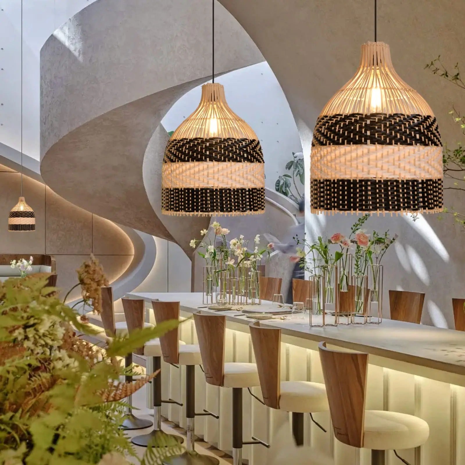 Rattan Pendant Light Woven Light Fixture
