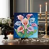 DIY Pearl Painting Calla Lily for Home Wall Decor with Frame(25x25cm)