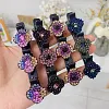 4 Pi&egrave;ces Pince Barrette &agrave; Cheveux lat&eacute;rale &agrave; Trois Fleurs