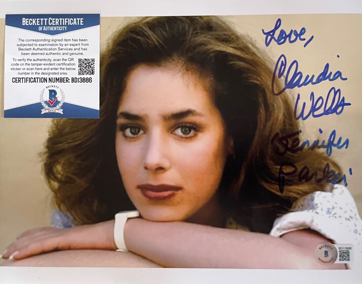 Claudia Wells BACK TO THE FUTURE Family Original Signed 8X10 Photo Poster painting w/Becket COA