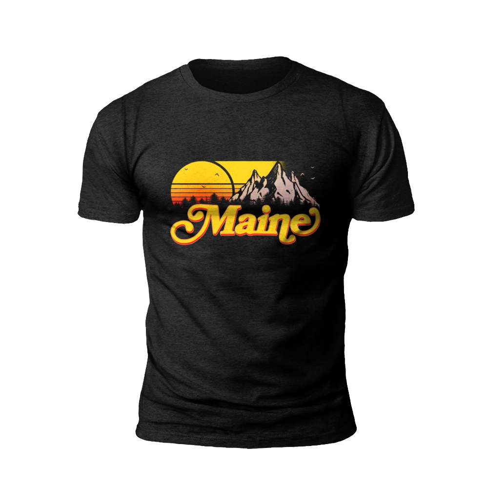 Maine Sunset: Mountain and Sea T-shirt
