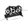 Open Closed Sign Board, Wooden Gear Mechanism Convertible open signs for business, Manual Mechanical Hanging open closed sign for Business, Hotels, Stores, Restaurants, Caf&eacute;, Bar