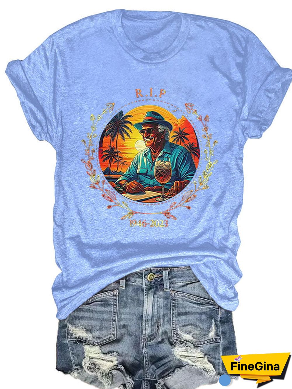 Women's Memorial RIP Jimmy 1946-2023 Print T-Shirt