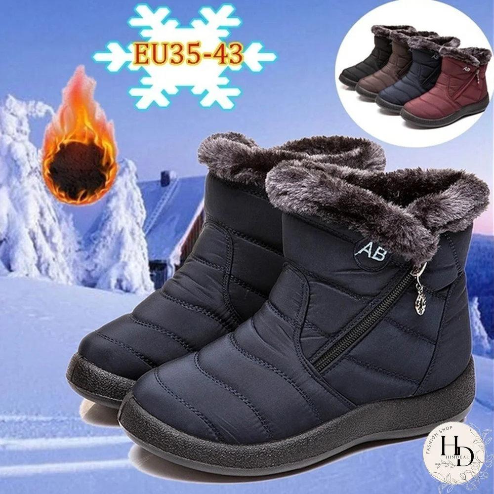 Women's Warm Waterproof Snow Boots Winter Non-slip Short Boots