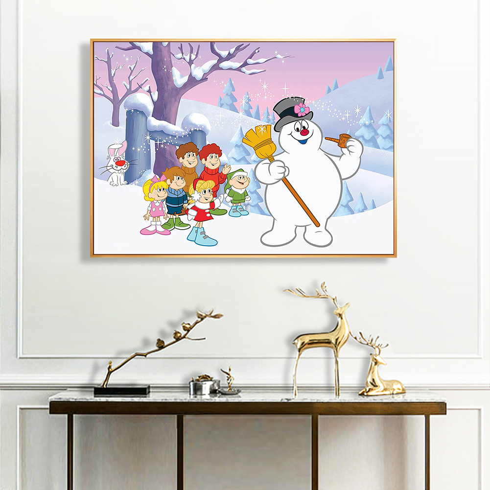 

(Multi-Size) Snowman and Friends - Round/Square Drill Diamond Painting - 40*30CM, Round diamond 30*40cm, 501 Original