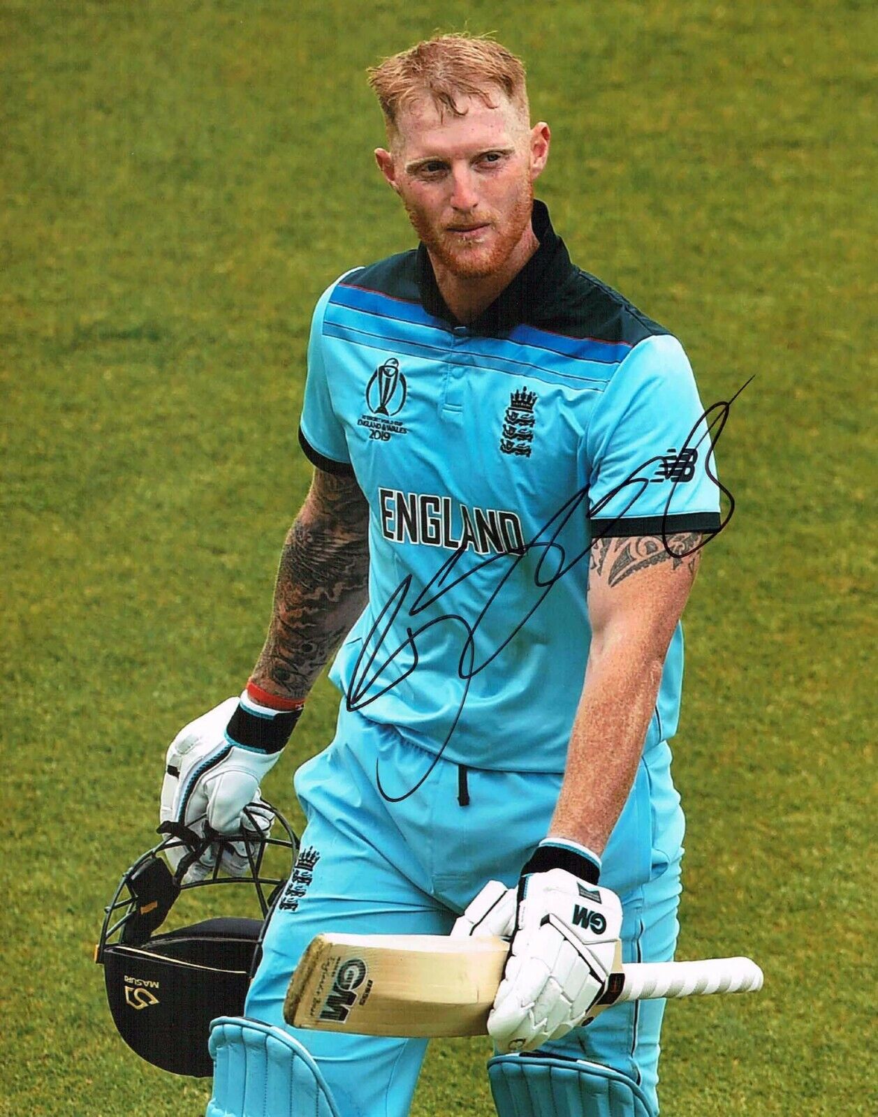 Ben STOKES Signed Autograph 14x11 England Cricket World Cup Photo Poster painting 1 AFTAL COA