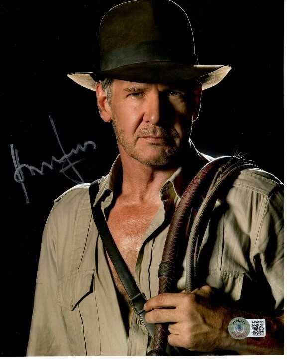 HARRISON FORD signed 8x10 INDIANA JONES Photo Poster painting Beckett BAS LOA