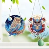 (US Only)3Pcs Owl Diamond Painting Set Diamond Art Pendant Wall Door Decoration