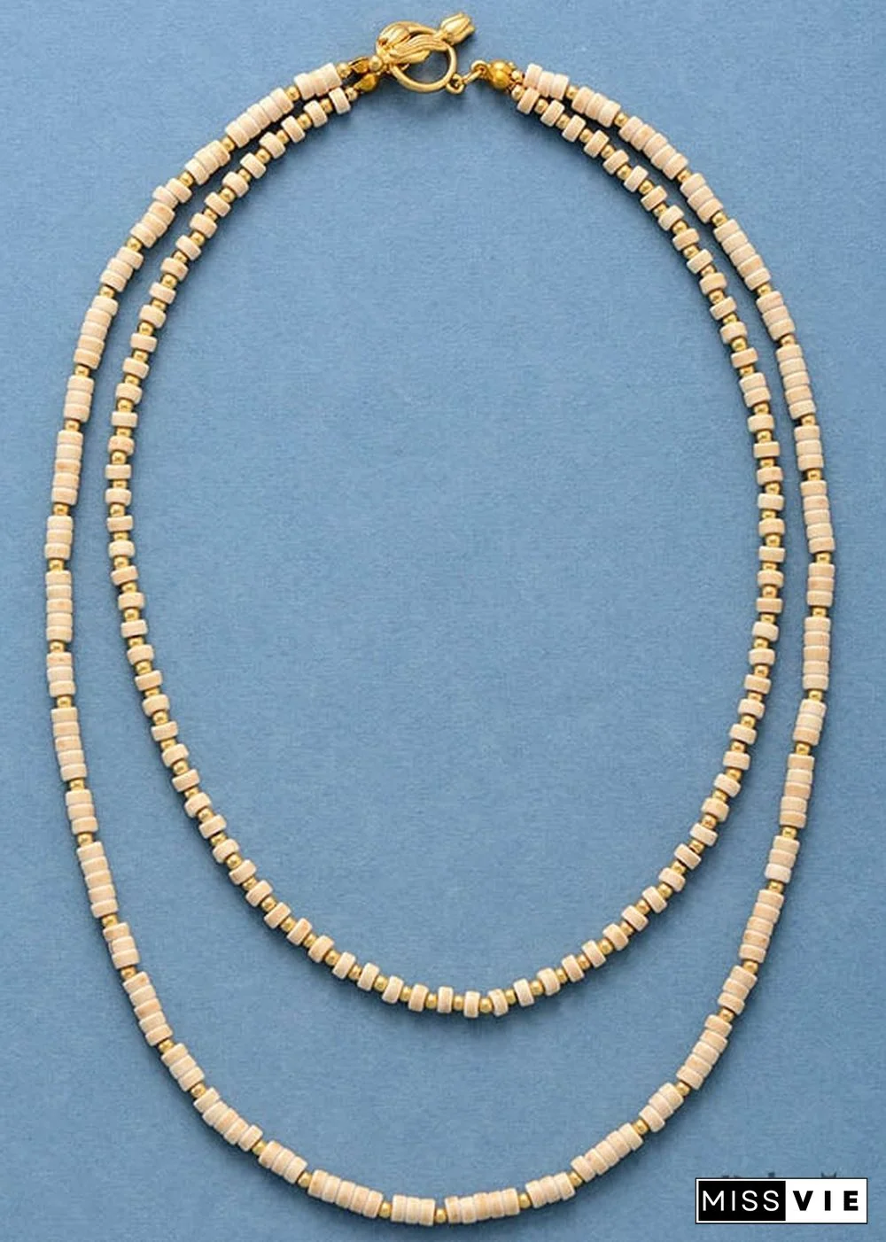 Boho Necklace, Turquoises 2 Layers Chokers Necklace