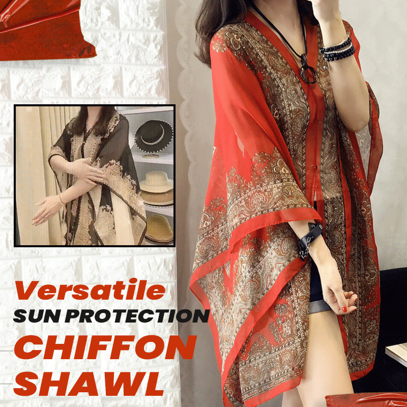 Summer - Versatile Sun Protection Chiffon Shawl