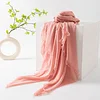 Plain Colors Grey Tassel Hijab Shawl Scarf
