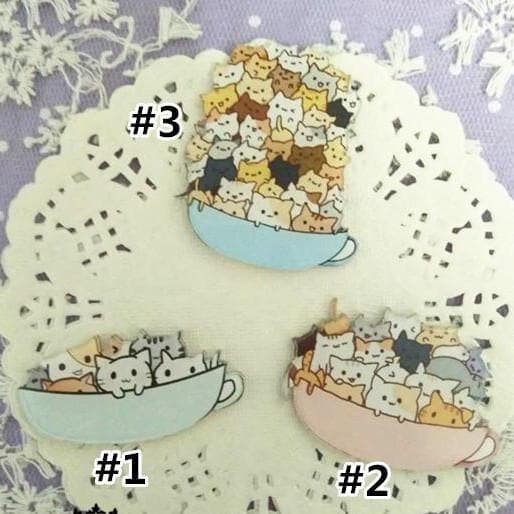 [Neko Atsume] Harajuku Kawaii Neko Cat Hair Band/Brooch SP165881