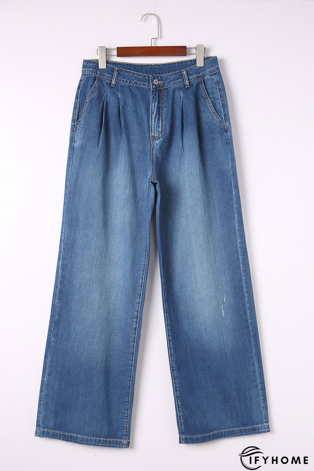 Blue Slouchy Wide Leg Jeans | IFYHOME