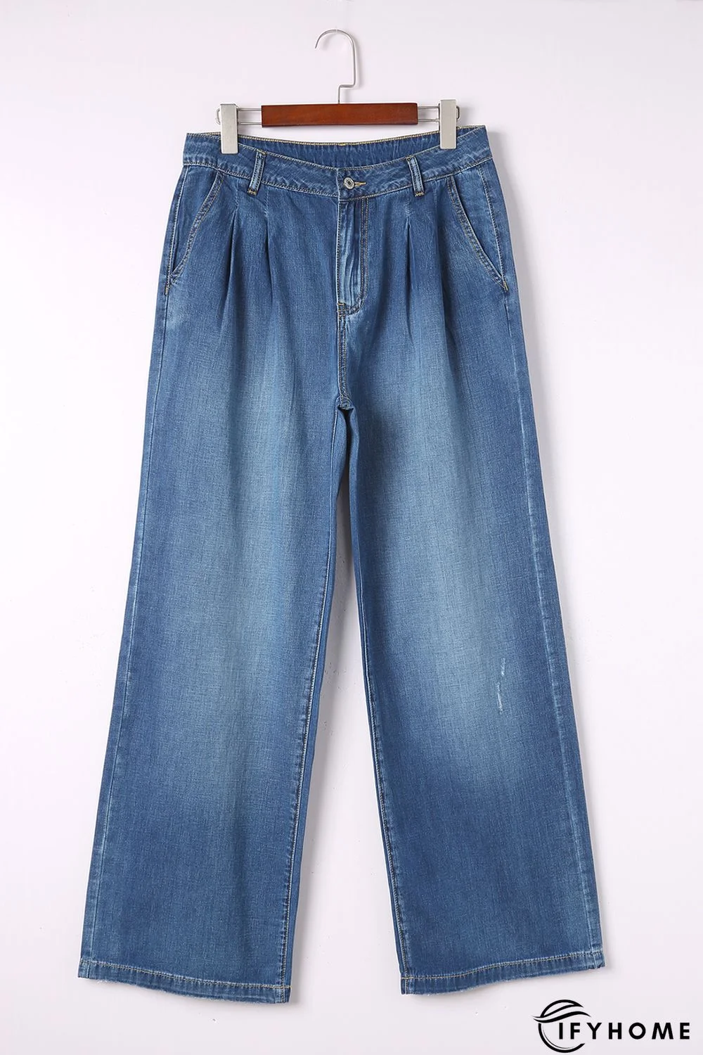 Blue Slouchy Wide Leg Jeans | IFYHOME