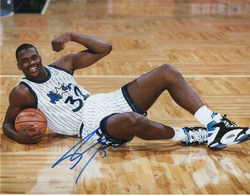 SHAQUILLE O'NEAL SIGNED AUTOGRAPH 11x14 Photo Poster painting - SHAQ, LSU, LOS ANGELES LAKERS