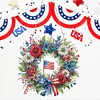(US Only)Independence Day Wreath DIY Diamond Painting Art Pendant Kit for Art Crafts