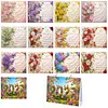 Ensemble de calendrier de peinture en diamant maison de fleurs 2027 pour perceuse sp&eacute;ciale en forme de diamant pour adultes/d&eacute;butants cadeau d&eacute;coration int&eacute;rieure