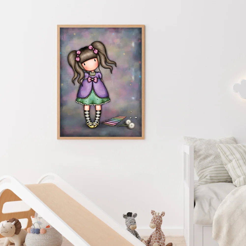 5D DIY Full Round Drill Diamond Painting Grace Doll Home Decoration (GS3058 )